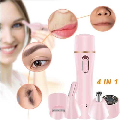 4 in 1 Lady Electric Women Shaver Facial Hair Removal Bikini Leg Body Epilator