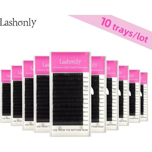 10 cases High Quality Mink Eyelash Extension Individual Eyelashes 3D Russian Volume Natural Eyelashes Make Up Fake False Eyelash