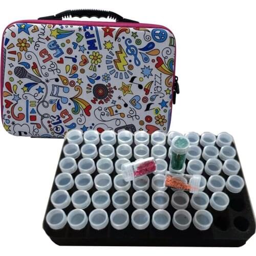 10 Colors 60 Bottles Diamond Painting Storage Box Tools Sets Diamond Embroidery Accessories Mosaic Container Holder Bag