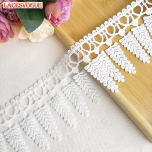 19yards 8.8cm Embroidery lace fabric Garment needlework sewing Patchwork DIY Handmade accessories Dress edge decoration 618