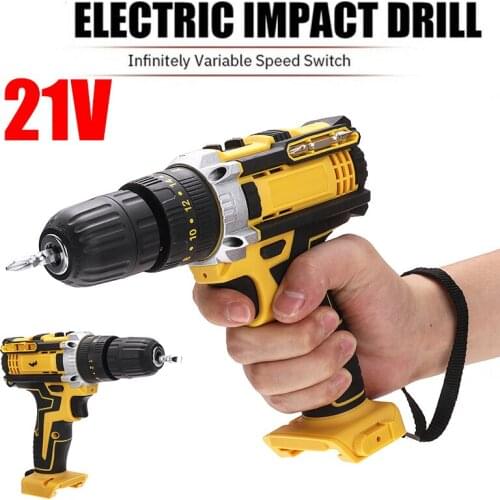 28Nm Rechargable Electric Screwdriver Hammer Drill 21V 3 in 1 Electric Cordless Impact Drill LED Adjustable Speed Power Tool