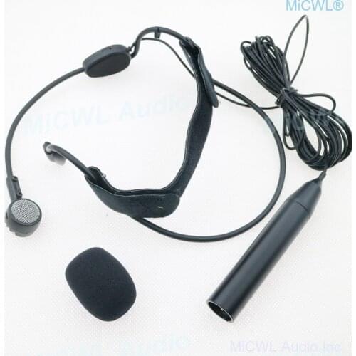 48V Phantom Power XLR 3 Pin Dynamic Headset Microphone 5m cable Headwear Mics for Mixer