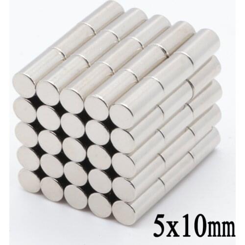 50pcs 5x10mm Super Strong N35 5*10 mm Small Round Permanet Magnets Craft Rare Earth Neodymium