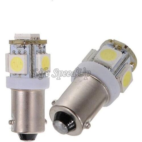 Auto 20 Piece Universal BA9S 5050 5SMD Super Bright White Car Interior Dome Map Light Signal Lamp 12V 24V