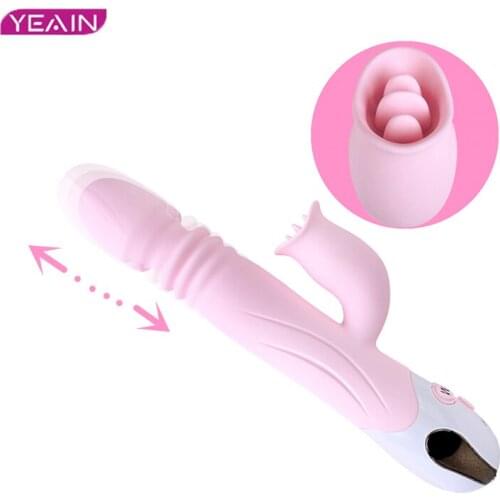 Automatic Telescopic Dildo Vibrator 12 Frequency G-spot Clitoris Vibration Rotating Penis Vibrator Sex Machine Toys for Woman