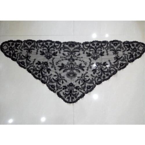 Black Authentic Embroidery Spanish Lace Mantilla ,Church Lace Veil ,Catholic Gift Lace Veil Lace Mantilla