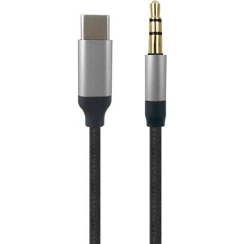 D7WD USB Digital to 3.5mm Female Earset Jack Adapter Type C Aux Cable Converter