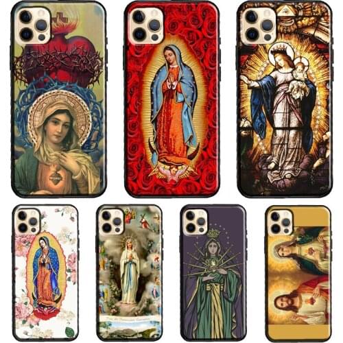 Virgin Mary Christian Soft Cover For iPhone 11 12 Pro Max XS XR X 12 mini SE 2020 5S 6S 7 8 Plus Phone Case