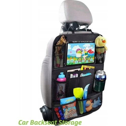 Car Backseat Storage 9 Pockets Organizer Multifunctional Car Storage Bag Oxford Car Storage For Bottle Ipad Hanger Organizer