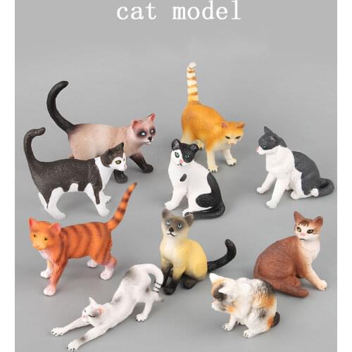 Cat Simulation Toys Pet cat Model Figure Animal PVE Plastic Action Figures Toy Home Decor Cats figurine of Childrens Gift