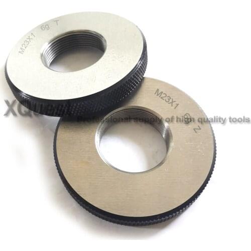 2PCS 6g Metric thread ring gauge set m23 M23x2 m23x1.5 m23x1 T Z Fine screw thread ring gage detection tools m23x0.75 m23x0.5