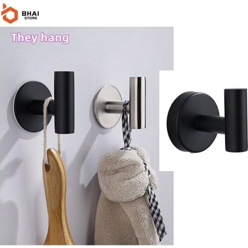 Strong Viscose/Punch 304 Stainless Steel Circular Hook For Home Kitchen And Bathroom Hanger Key Holder Storage Hanger Towel Hook