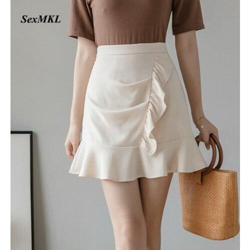 Summer Harajuku Skirts Womens 2020 Fashion Black High Waist A Line Skirt Women Clothes Korean Ladies Streetwear Short Mini Skirt