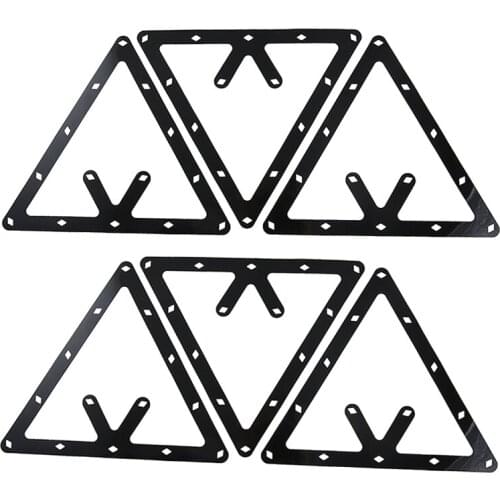 Mayitr 6Pcs Triangular M-agic Ball Rack Positioning Billiard Pool Cue Accessory Black Sports Entertainment
