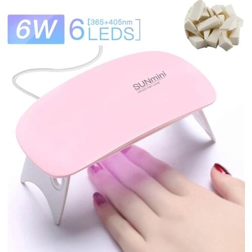 Mini 6W Nail Dryer Machine Portable 6 LED UV Manicure Lamp Nails USB Cable Home Use Drying Nails Lamp Nail Set