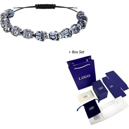 Fashion Accessories New Head Decoration Blue Crystal Adjustable crystal Bracelet Ladies Birthday Romantic Jewelry Gift