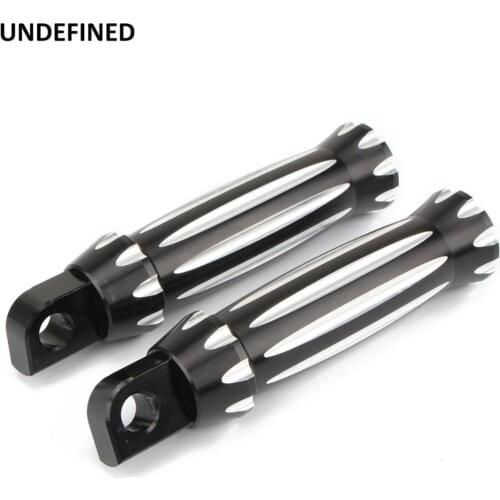 Motorcycle Black White CNC Foot Pegs Foot Rests Pedals For Harley Sportster 883 1200 XL Touring Softail Dyna Low Rider Universal