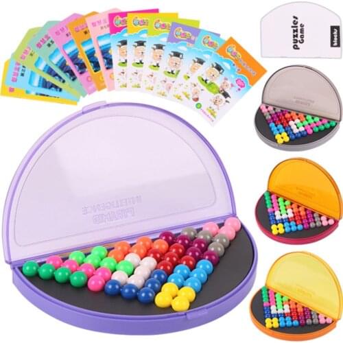 Wisdom Pyramid Magic Beads Game 178-638 Early Education Enlightenment Intelligence Toys Children Space Volume Wood