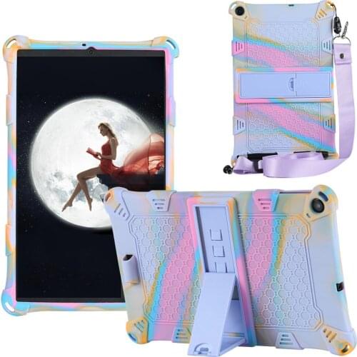 Soft Silicon Case For Alldocube iPlay 20 T1011 Tablet Stand Cover For iPlay 20 10.1inch Shockproof Coque Touch Pen Strap Rope
