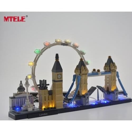 MTELE Led Light Kit For Architecture London Skyline Compatible With 21034 (NOT Include The Model)