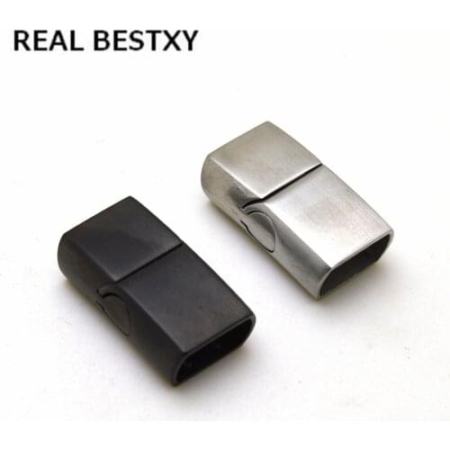 REAL BESTXY Custom Logo 5pc/lot HOLE SIZE: 11.2mm*6.4mm Buckle Magnet Hook Jewelry Findings Leather Bracelet Magnetic Clasp DIY