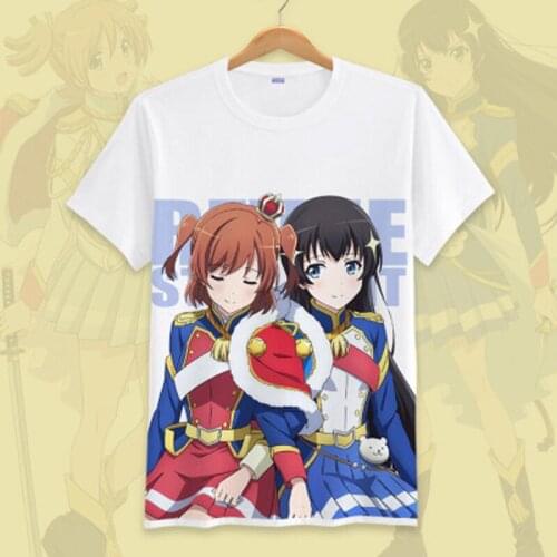 New Anime Shoujo Kageki Revue Starlight Cosplay T-shirt Aijo Karen T Shirt cotton Short Sleeve Tops Tee