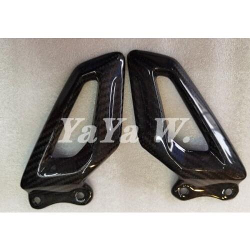Real Full Carbon Fiber kit fit For S1000RR 2019 2020 Motorcycle Rearset Heel Guard Plates Covers S1000RR 19 20