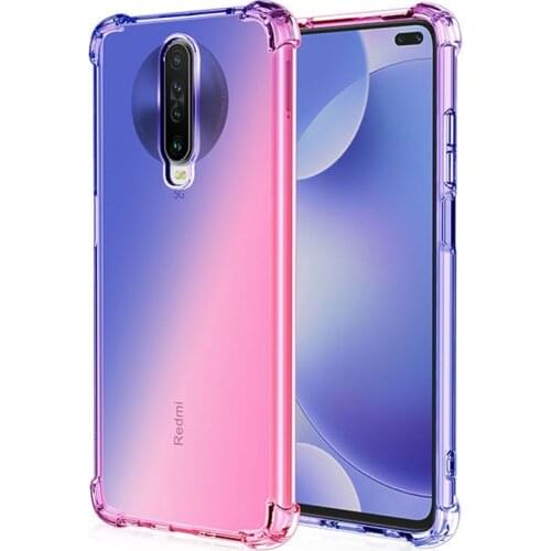 Silicone Gradient Soft Case For Xiaomi Redmi K30 K20 mi 9t Pro MI Note 10 mi A3 A2 Lite Note 8 Pro 7A 8A Coque Shockproof Cover