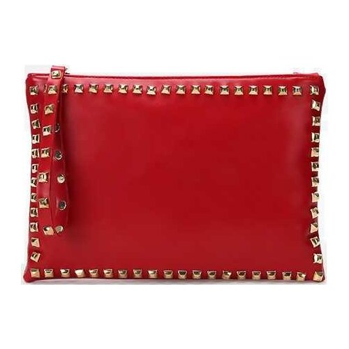 Rivet envelope bag fashion star style Ladies clutch purses Womens handbag Clutches evening bags Black and red bolsa feminina