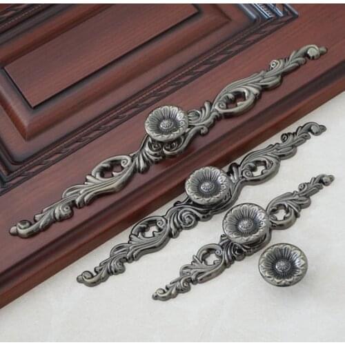 Vintage Drawer Pulls Back Plate Handles Knob Rustic Kitchen Cabinet Handles Knob Antique Bronze Door Handle Dresser Pull Knobs