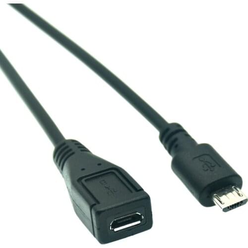 Long plug High Quality 1m Micro USB 2.0 B 5pin Male to Female M/F Extension Charging Data Charger Lead Extender Cable 0.3m 3M 5M