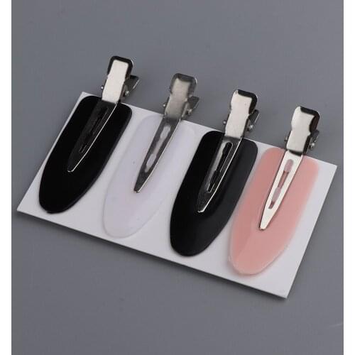 4 x No Bend Hair Clips Pin Curl Clips No Barrettes for Hair Pins Styling Clips for Hair Salon, Black/White