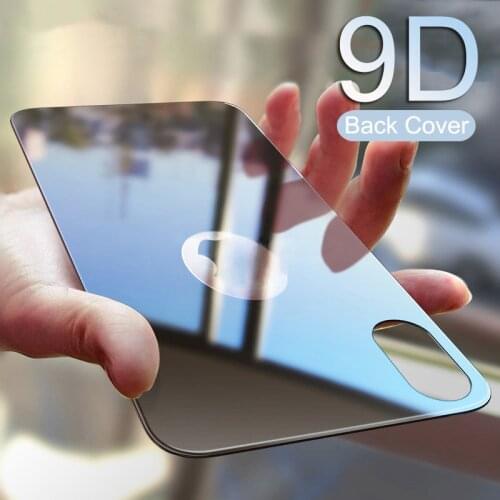 9D Protective Back Tempered Glass For iPhone X XS MAX XR 11 Pro MAX 7 8 Plus Full Cover Screen Protector Film Black White Gold