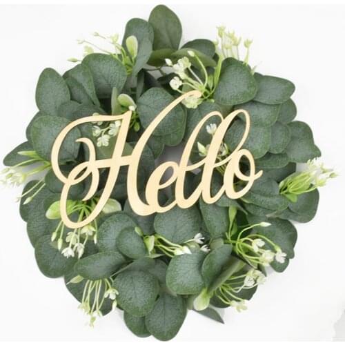 Green Artificial Eucalyptus Leaf Wreath, 12 Inches Artificial Flower Festival