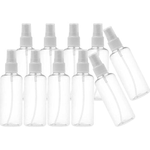 10pcs Plastic Fine Mist Perfume Make Up Clear Empty Sprayer Bottle