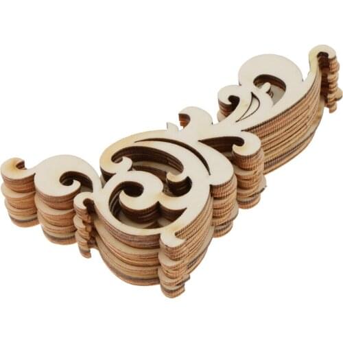 12x Wood Cutout Flower Crafts Rustic Hanging Decor Christmas Tree Tags Price