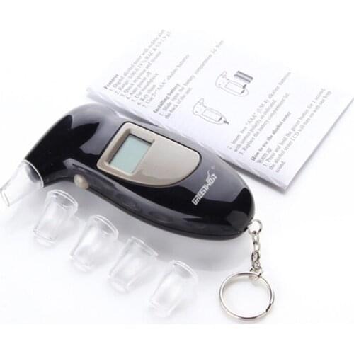 20pcs / greenwon Free Shipping Key Chain Professional Alcohol Tester Digital Breathalyzer Alcohol tester