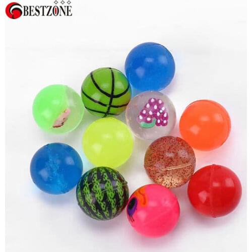 27mm Novetly Squeeze Bounce Balls Hand Wrist Exercise Stress Kids rubber bouncing ball Toy Free Shipping