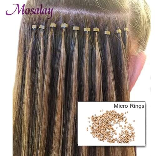 200 pcs Micro Ring Silicone Bead Link Microring for Feather Hair Extension Rings Tubes Accessory Fashion Salon Hairstylist Tools