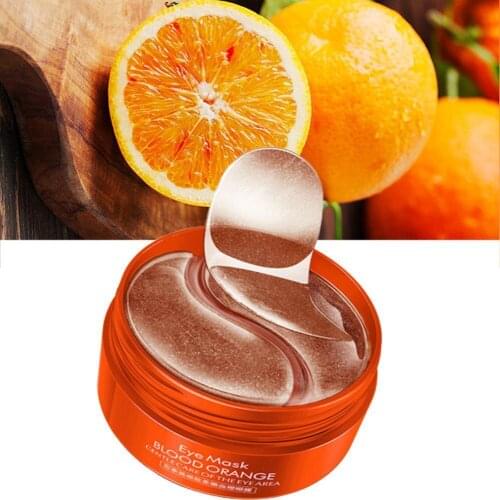 60 Pair Orange Essence Eyes Masks Girl Women New Fashion Dark Circle Remove Whitening Moisturizing Patches Eye X2B3