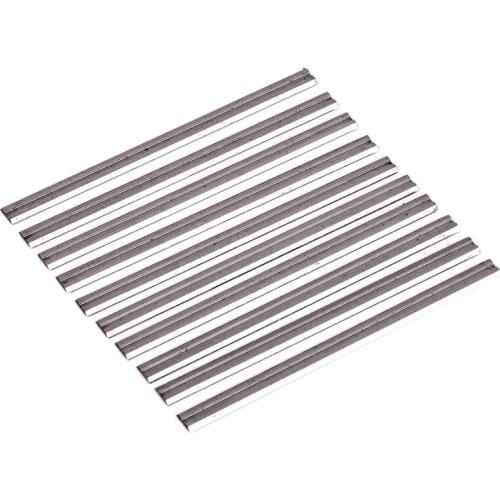 Promotion! 10Pcs Reversible High Speed Steel Planer Blades 82Mm X 5.5Mm For Cutting Soft Hard Woods Ply-Wood Board Woodworking P