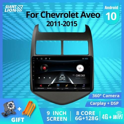 2DIN Android 9.0 Car GPS Multimedia Player For Chevrolet Aveo Sonic 2011-2015 Car Radio GPS Navigation Support DVR DVD Player