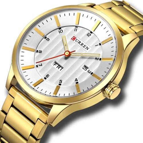 CURREN Fashion Quartz Men Watches Stainless Steel Date Wristwatches Casual Calendar Man Watch Male Business Relogio Masculino