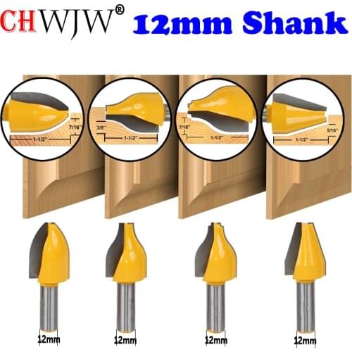 CHWJW 1PC 12mm Shank Panel Raiser Router Bit - Vertical - Ogee Bead - cutter woodworking bits wood milling cutter