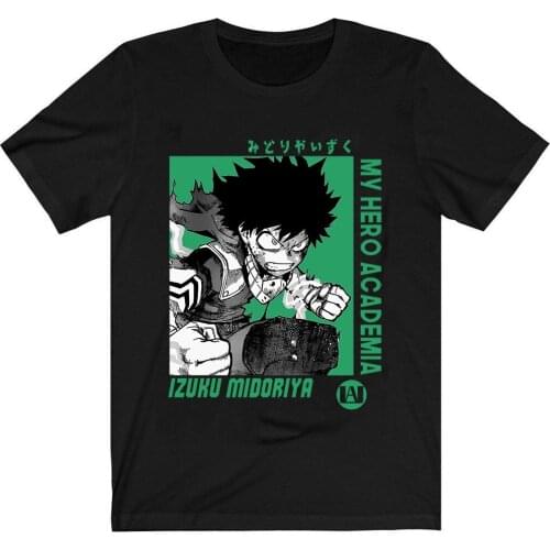 Hot Japanese Anime My Hero Academia T Shirt Men Kawaii Boku No Hero Academia Graphic Tees Funny Harajuku Unisex Tshirt Male