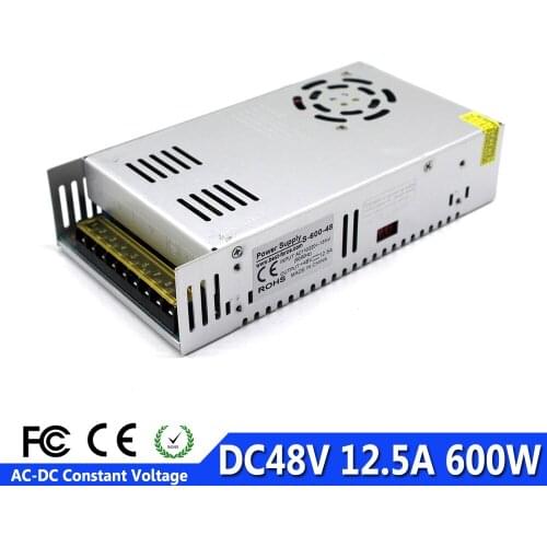Small Volume Single Output Switching Power Supply 600W 48V 12.5A Transformer AC110V 220V TO DC48 SMPS for CNC CCTV Stepper Motor