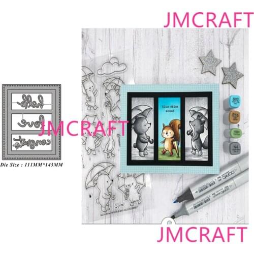 JMCRAFT New English Alphabet Frame Background #2 Metal Cutting Dies DIY Scrapbook Handmade Paper Craft Metal Steel Template Dies