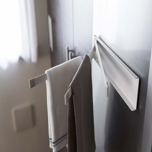 Punch-Free Magnet Storage Rack Bathroom Storage Rack Roll Paper for Kitchen Uses Towel Cloth Storage Rack