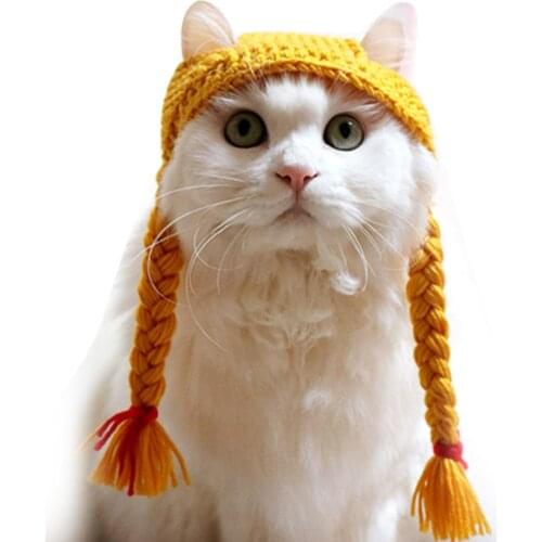 Cute Cartoon Handmade Dog Cat Hat Animal Party Costume Cap Pet Decor Christmas Pet Accessory