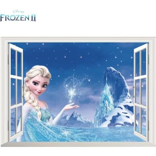 Disney Aesthetic Stickers For Kids Cartoon Frozen 2 Wall Room Kindergarten Living Bedroom Decoration Movie Posters Door Children